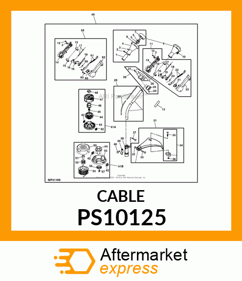 CABLE, THROTTLE PS10125