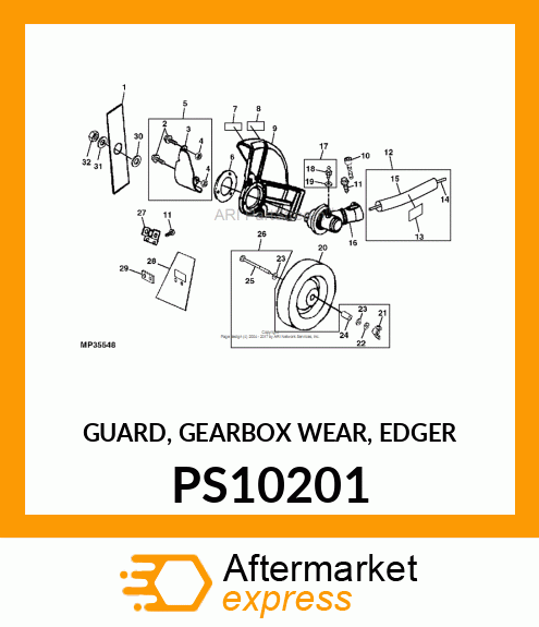 GUARD, GEARBOX WEAR, EDGER PS10201