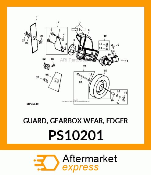 GUARD, GEARBOX WEAR, EDGER PS10201