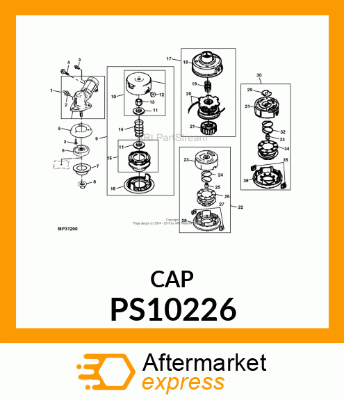 CAP, STRING HEAD, B PS10226