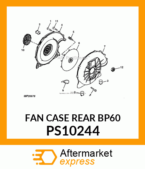 FAN CASE REAR BP60 PS10244