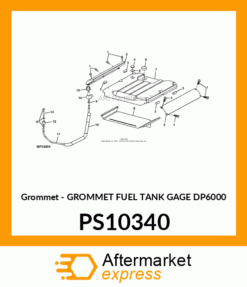 Grommet - GROMMET FUEL TANK GAGE DP6000 PS10340