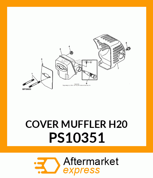 COVER MUFFLER H20 PS10351