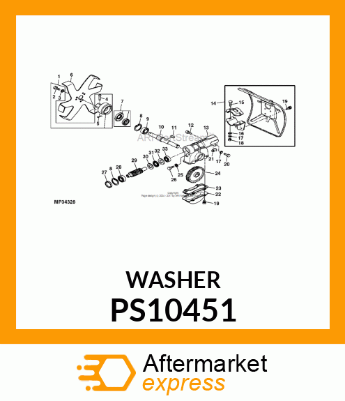 Spare part PS10451 + Washer