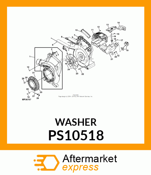 Spare part PS10518 + Washer