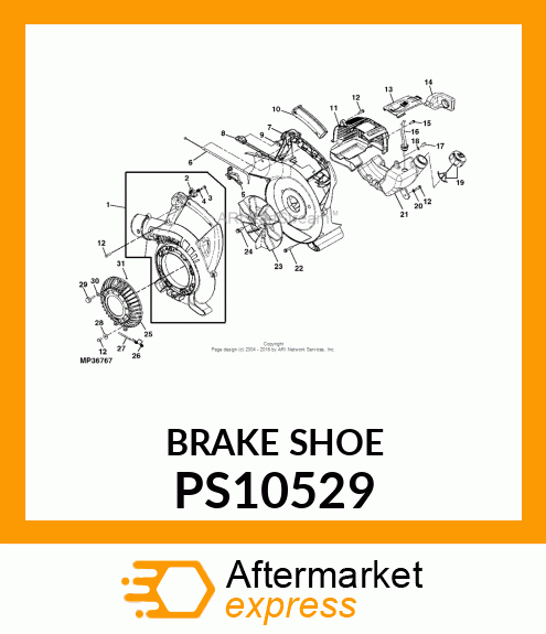 Brake Shoe PS10529