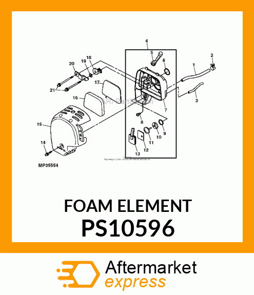 ELEMENT, AIR CLEANER PS10596