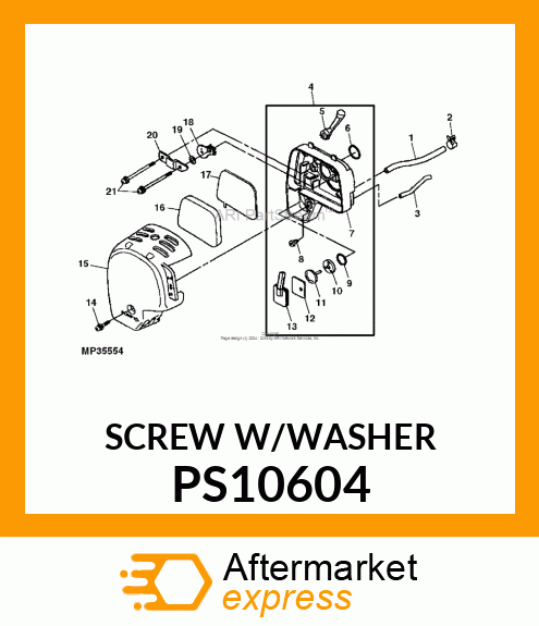 Spare part PS10604 + Screw with Washer