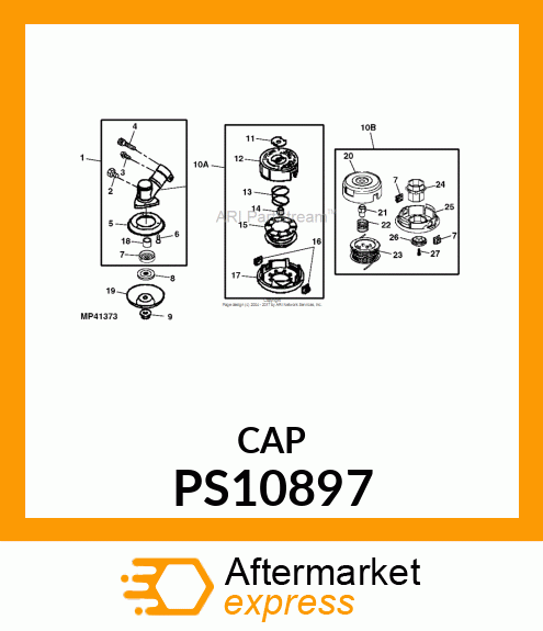 CAP, KNOB NB4 PS10897