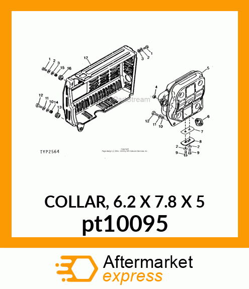 COLLAR, 6.2 X 7.8 X 5 pt10095