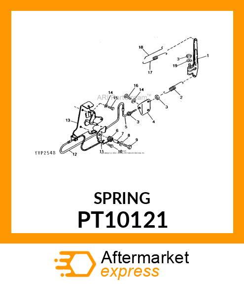 Extension Spring - SPRING,RETURN PT10121