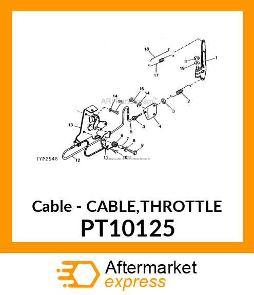 Cable - CABLE,THROTTLE PT10125