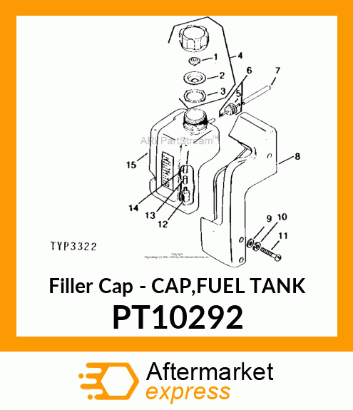 Filler Cap - CAP,FUEL TANK PT10292