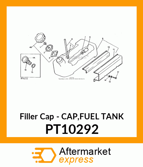 Filler Cap - CAP,FUEL TANK PT10292