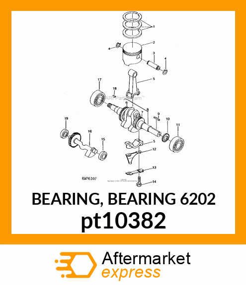 BEARING, BEARING 6202 pt10382