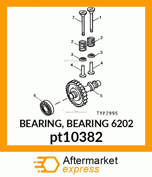 BEARING, BEARING 6202 pt10382