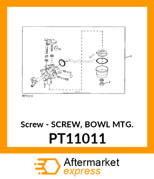 Screw - SCREW, BOWL MTG. PT11011