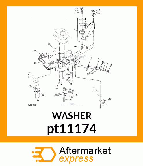 WASHER,.281X.625X.065" pt11174