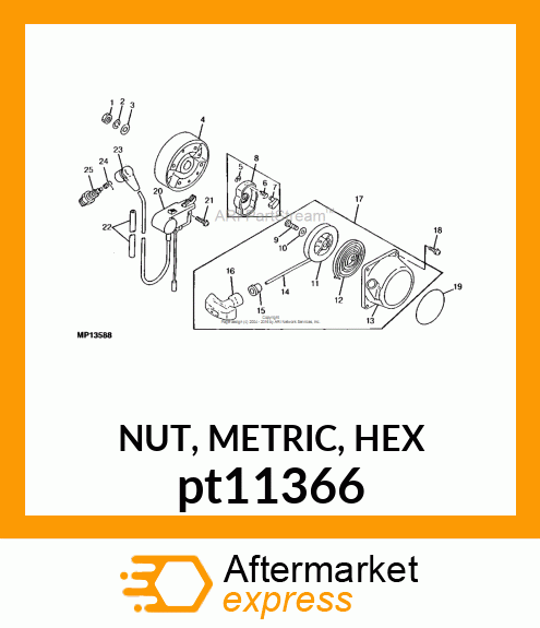 NUT, METRIC, HEX pt11366