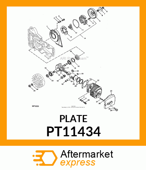 Clutch Plate - PLATE, CLUTCH PT11434