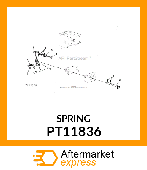 Extension Spring - SPRING,BRAKE RETURN PT11836