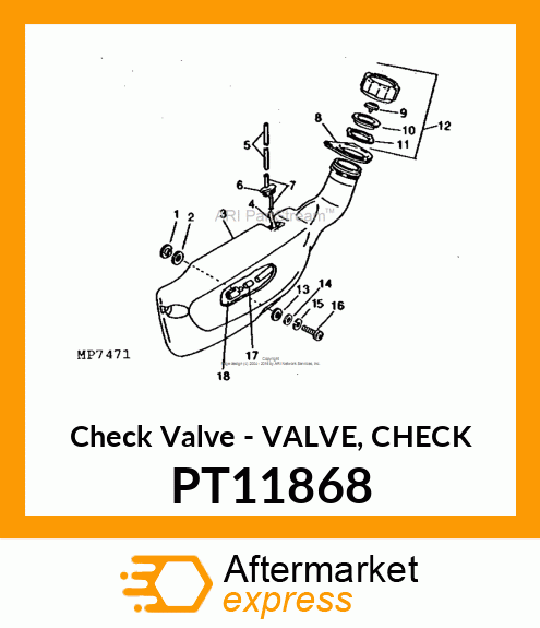 Check Valve - VALVE, CHECK PT11868