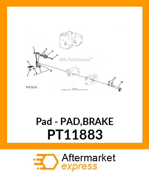 Pad - PAD,BRAKE PT11883