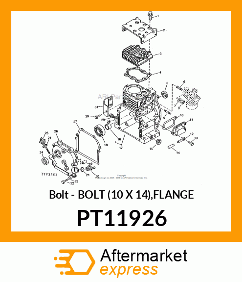 Bolt - BOLT (10 X 14),FLANGE PT11926