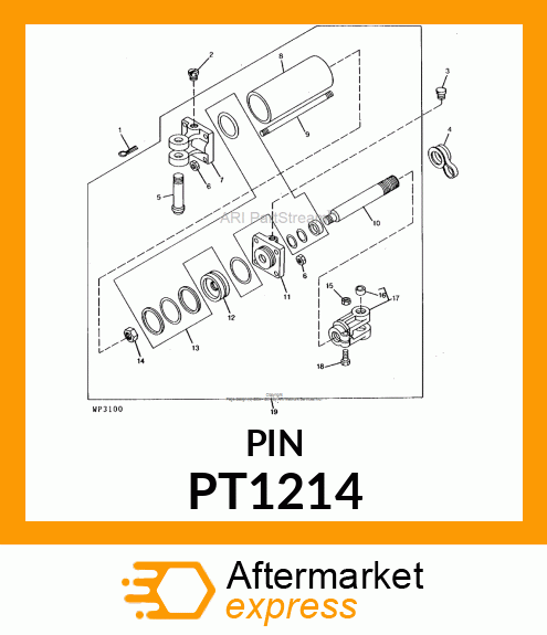 PIN,1"DIAX3 PT1214