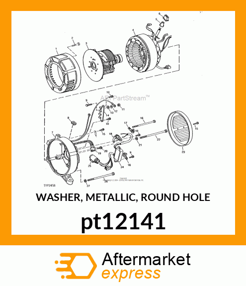 WASHER, METALLIC, ROUND HOLE pt12141