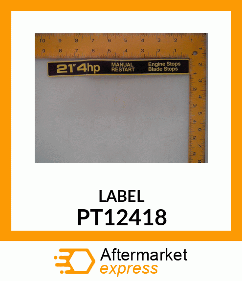 LABEL PT12418