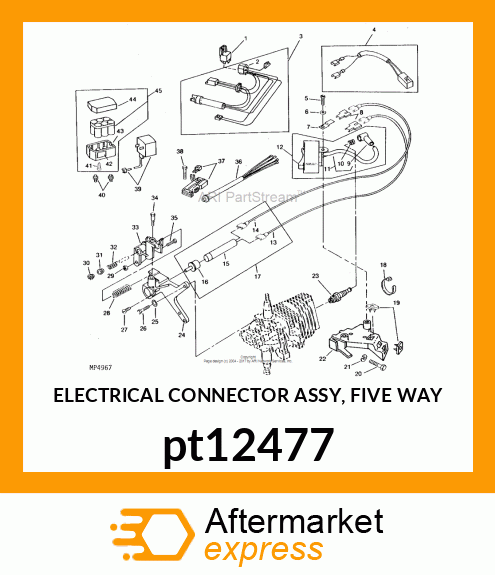 ELECTRICAL CONNECTOR ASSY, FIVE WAY pt12477