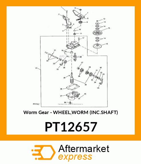 Worm Gear - WHEEL,WORM (INC.SHAFT) PT12657