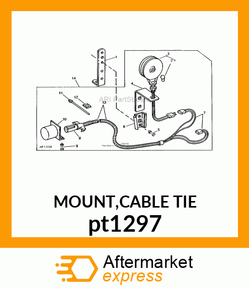 MOUNT,CABLE TIE pt1297