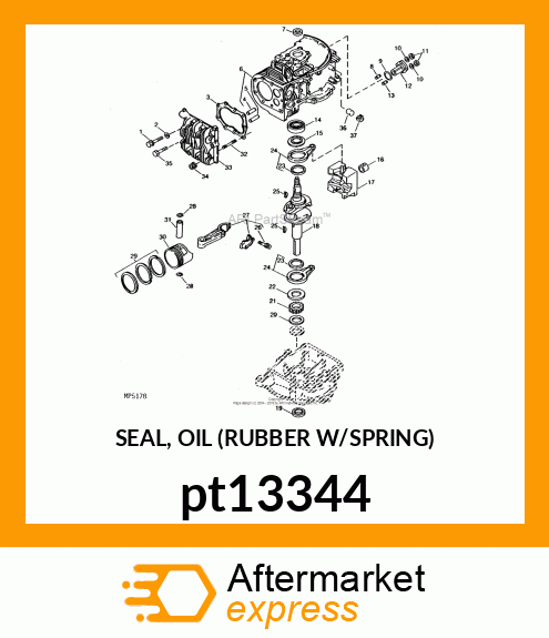 SEAL, OIL (RUBBER W/SPRING) pt13344