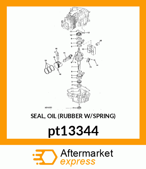 SEAL, OIL (RUBBER W/SPRING) pt13344