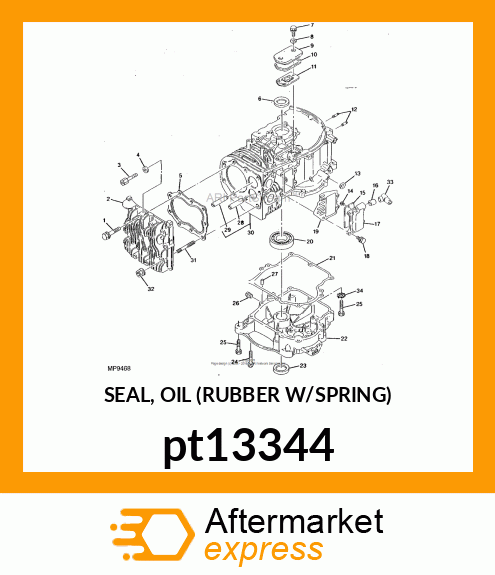 SEAL, OIL (RUBBER W/SPRING) pt13344