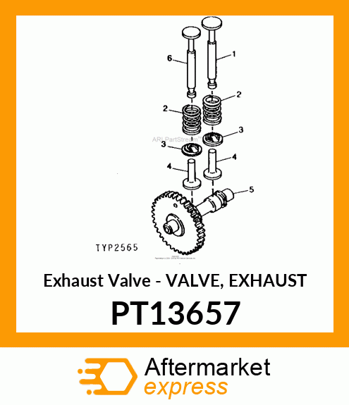 Exhaust Valve - VALVE, EXHAUST PT13657