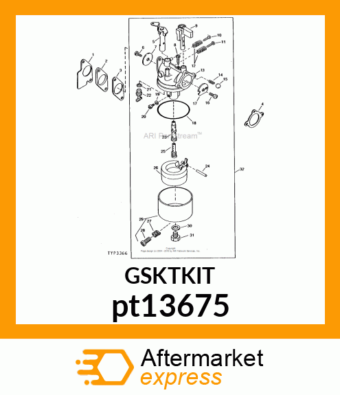 GASKET, AIR FILTER pt13675