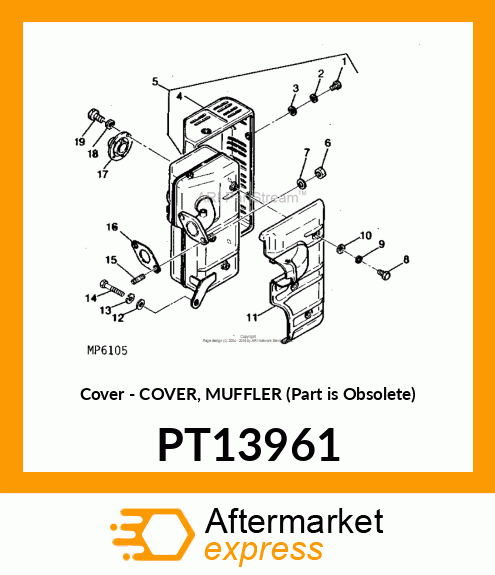 Cover - COVER, MUFFLER (Part is Obsolete) PT13961