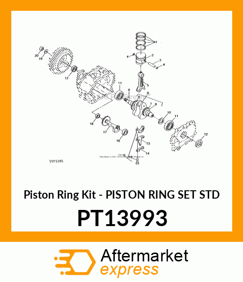 Piston Ring Kit - PISTON RING SET STD PT13993