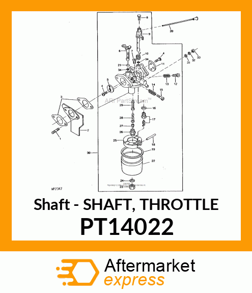 Shaft - SHAFT, THROTTLE PT14022