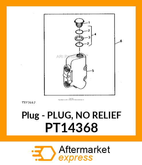 Plug - PLUG, NO RELIEF PT14368