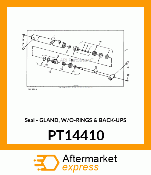 Gland with O Rings & Back Ups PT14410