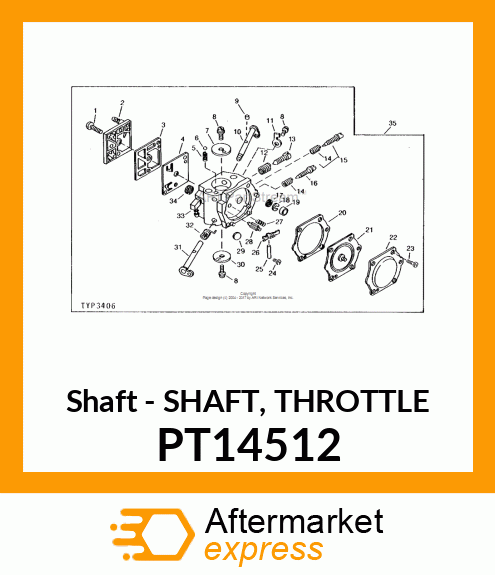 Shaft - SHAFT, THROTTLE PT14512