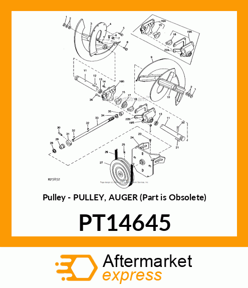 Pulley - PULLEY, AUGER (Part is Obsolete) PT14645