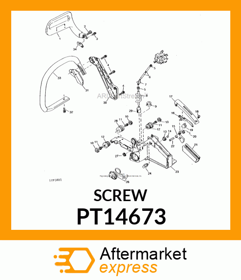 Screw - SCREW 5X20, TORX/SLOTTED PT14673