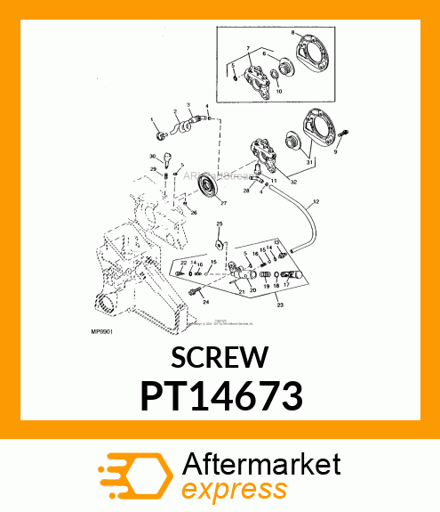 Screw - SCREW 5X20, TORX/SLOTTED PT14673