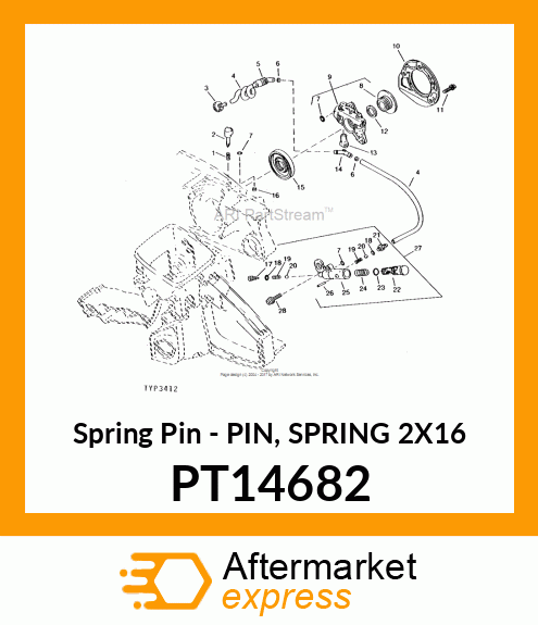 Spring Pin - PIN, SPRING 2X16 PT14682