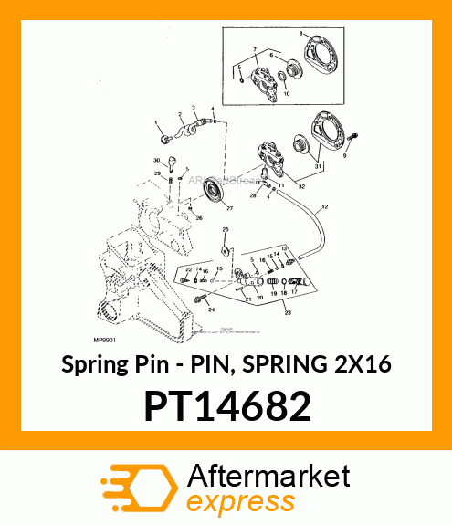 Spring Pin - PIN, SPRING 2X16 PT14682